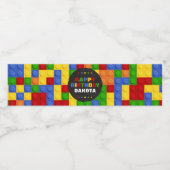 Bâtiments Blocs Anniversaire Briques Étiquette de  (Étiquettes simples)