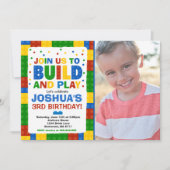 Bâtiments Blocs Anniversaire Invitation Bricks Par (Devant)