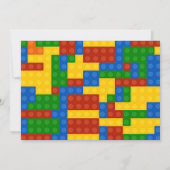 Bâtiments Blocs Anniversaire Invitation Bricks Par (Dos)
