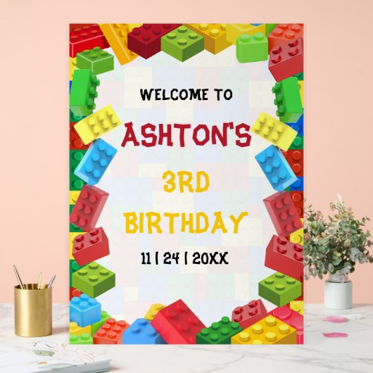 Bâtiments Blocs Anniversaire Invitation, Garçons A (Mariage)