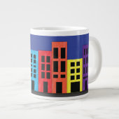Bâtiments brillants Mug de café géant (Devant droit)
