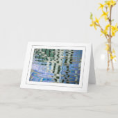 Bâtiments carte de voeux de réflexion d'eau (Fleur jaune)