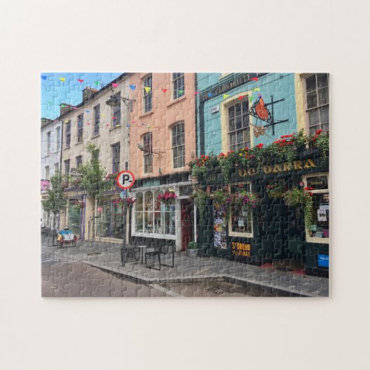 Bâtiments colorés Clonakilty, Irlande Puzzle (Horizontal)