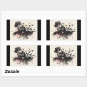 Bâtiments de la ville Tirage Stickers (Feuille)