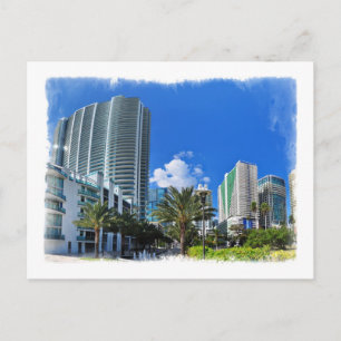 Bâtiments des tours de Miami - Carte postale