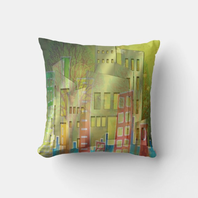 Bâtiments urbains classiques imprimer coussin acce (Recto)