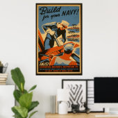 Bâtir Pour Votre Marine, Affiche De Recrutement Mi (Bureau à domicile)
