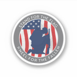 Batlefield-Cross-stand-for-the-Flag-Sticker Sticker