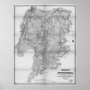 Batlefield of Chickamauga Map 19-20 1863 Poster