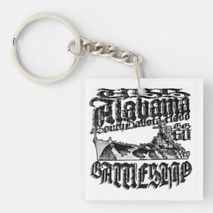 Batleship Alabama Acrylische Sleutelhanger