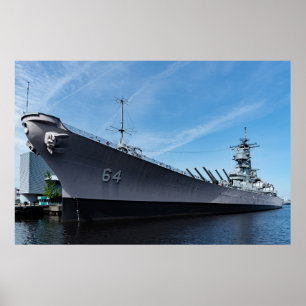 Batleship USS Wisconsin BB-64 Poster