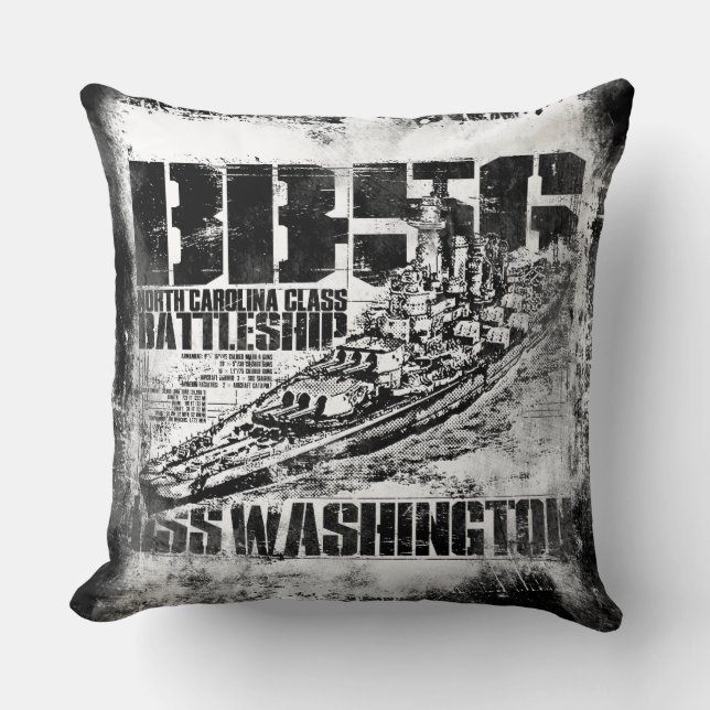 batleship Washington Pillow Kussen (Voorkant)