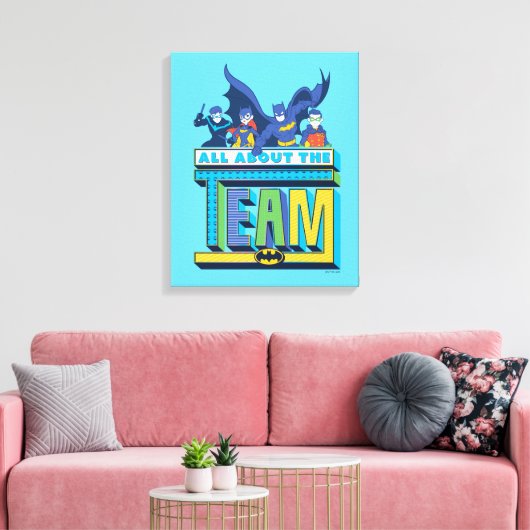 Batman | Alles over het team Canvas Afdruk (Insitu (Woonkamer))