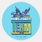 Batman | Alles over het team Ronde Sticker (Voorkant)