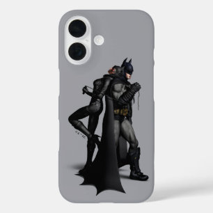 Batman Arkham City   Batman en Catwoman iPhone 16 Hoesje