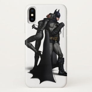 Batman Arkham City Batman en Catwoman iPhone X Hoesje