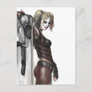 Batman Arkham City   Illustratie Harley Quinn Briefkaart