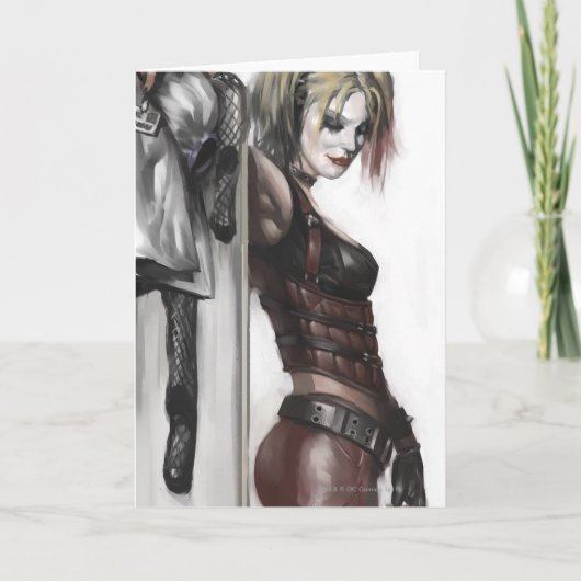 Batman Arkham City| Illustratie Harley Quinn Kaart (Voorkant)