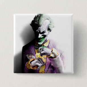 Batman Arkham City   Joker Vierkante Button 5,1 Cm