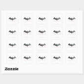 Batman Arkham City Logo Vierkante Sticker (Vel)