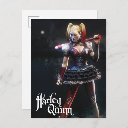 Batman Arkham Knight | Harley Quinn met Bat Briefkaart (Voorkant / Achterkant)