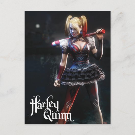 Batman Arkham Knight | Harley Quinn met Bat Briefkaart (Voorkant)