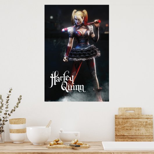 Batman Arkham Knight | Harley Quinn met Bat Poster (Keuken)