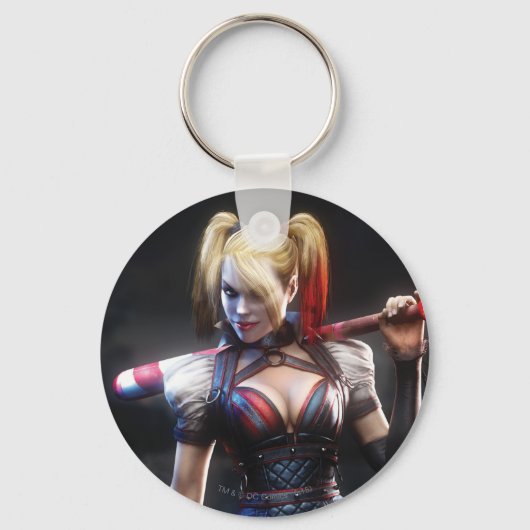Batman Arkham Knight | Harley Quinn met Bat Sleutelhanger (Voorkant)