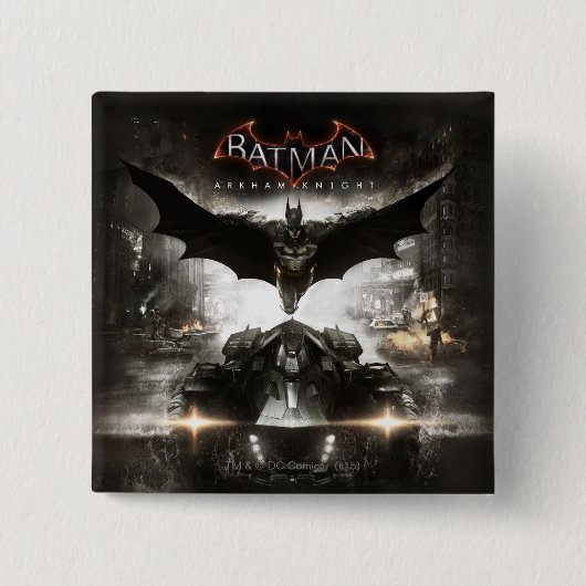Batman Arkham Knight Key Art Vierkante Button 5,1 Cm (Voorkant)