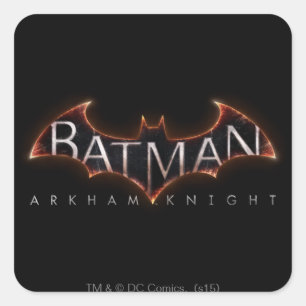 Batman Arkham Knight Logo Vierkante Sticker