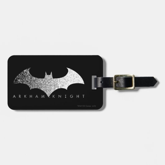 Batman Arkham Knight Pixel Logo Bagagelabel (Voorkant horizontaal)