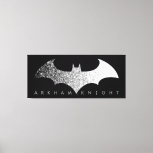 Batman Arkham Knight Pixel Logo Canvas Afdruk