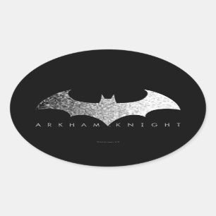 Batman Arkham Knight Pixel Logo Ovale Sticker