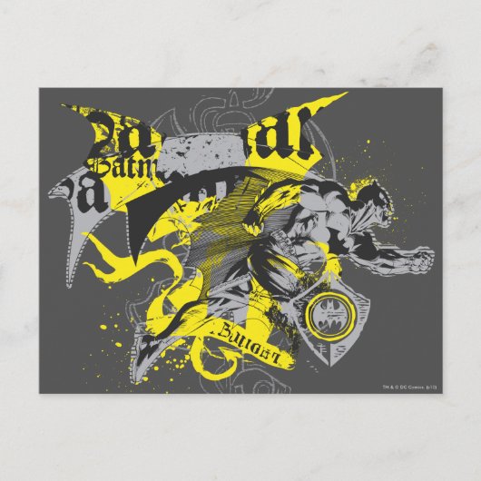 Batman Black en Yellow Collage Briefkaart (Voorkant)