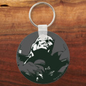 Batman Black & White Graffiti Stencil Sleutelhanger (Voorkant)