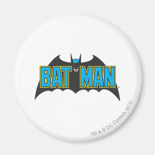 Batman    Blauw Zwarte Logo Magneet