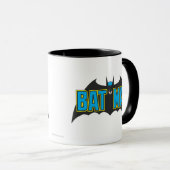 Batman | Blauw Zwarte Logo Mok (Voorkant rechts)