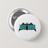 Batman | Blauw Zwarte Logo Ronde Button 5,7 Cm (Voorkant /achterkant)