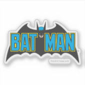 Batman |  Blauw Zwarte Logo Sticker (Voorkant)