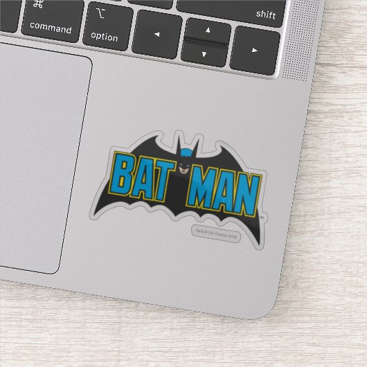 Batman |  Blauw Zwarte Logo Sticker (Detail)