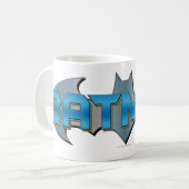 Batman | Blauwe naam Logo Koffiemok (Voorkant links)
