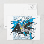 Batman brandt door glas briefkaart (Voorkant / Achterkant)