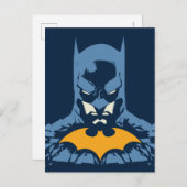 Batman Bust brisé avec Gold Logo Carte Postale (Devant / Derrière)
