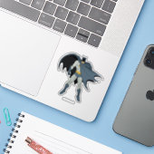 Batman Cape Sticker (Laptop met iPhone)