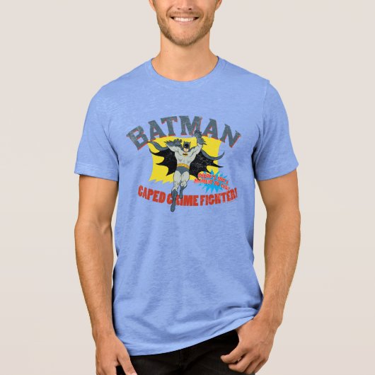Batman Caped Crime Fighter Tri-Blend Shirt (Voorkant)