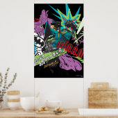 Batman Caped Crusader Neon Collage Poster (Keuken)