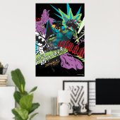 Batman Caped Crusader Neon Collage Poster (Thuiskantoor)
