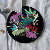 Batman Caped Crusader Neon Collage Ronde Button 6,0 Cm (In situ)