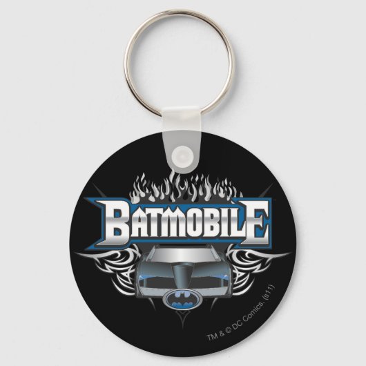 Batman Car en Flames Sleutelhanger (Voorkant)