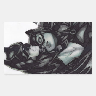 Batman & Catwoman ~ Bruce Wayne & Selina Kyle Rechthoekige Sticker